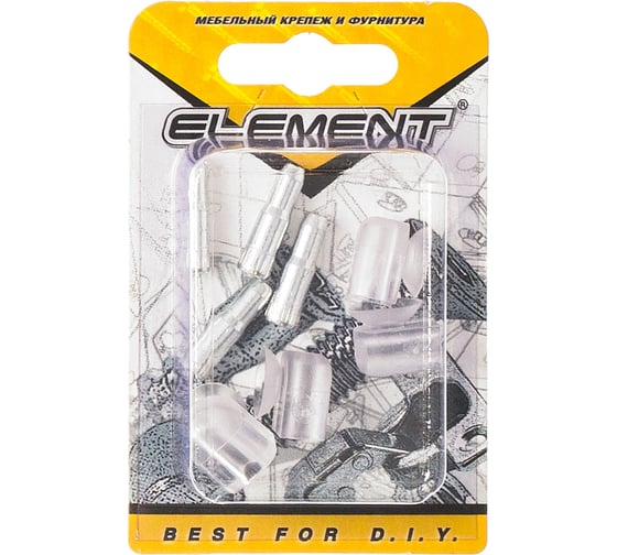 Стеклодержатель ELEMENT d5 мм с присоской прозрачный 4 шт 272020