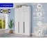Распашной шкаф ADETA Пакс Фардал 30 white ИКЕА paks-8832737-110-300-30 6