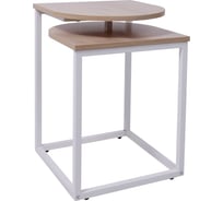 Журнальный стол AKS Home CHIP, орех/белый, 400х400х550 92419