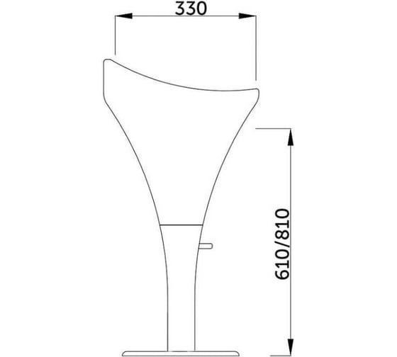 Барный стул AKS Home BOMBA, серебряный 27651