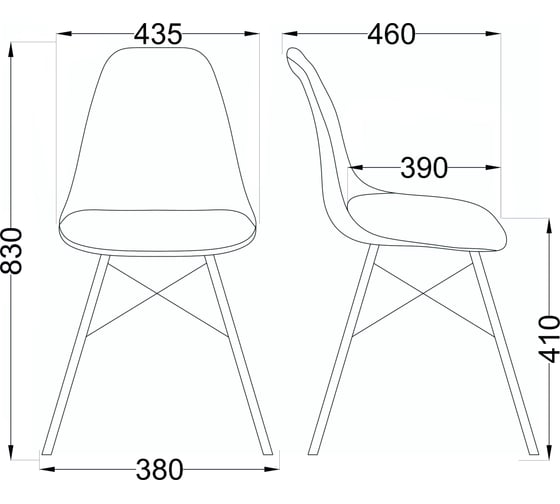 Стул AKS Home KORD, белый/дерево 45530