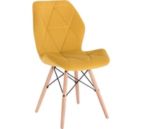 Стул AKS Home RIO, (желтый велюр/бук) 66114