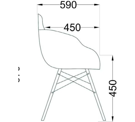 Стул AKS Home KORD ARM PP белый/дерево 30787