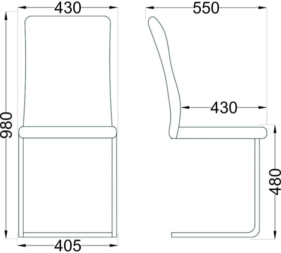 Стул AKS Home RONALD, черный APU-004/хром 63315