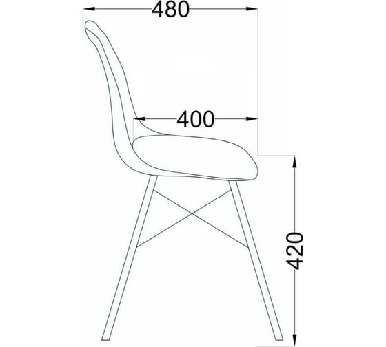 Стул AKS Home KORD PP, желтый/дерево 64380