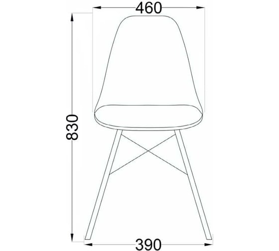 Стул AKS Home KORD PP, желтый/дерево 64380