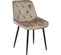 Стул AKS Home ASTRA, бежевый велюр HLR-8 черный 70483