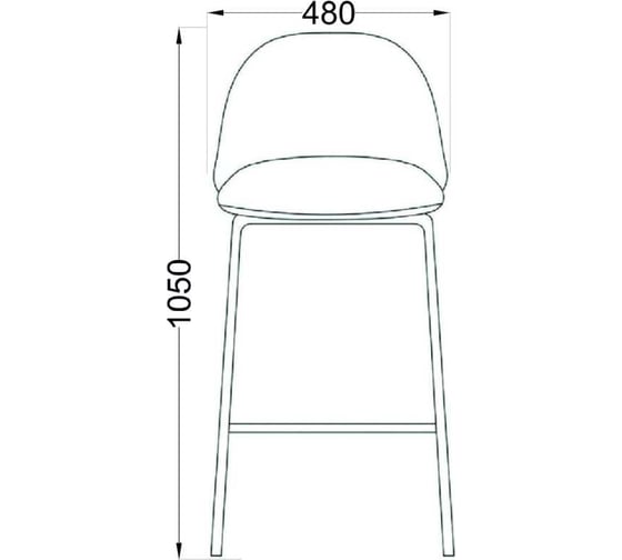 Стул AKS Home ICON, барный, голубой велюр HLR 62/черный 63357