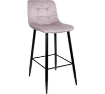 Стул AKS Home STELLA, барный, пыльная роза велюр HLR25/черный 75810
