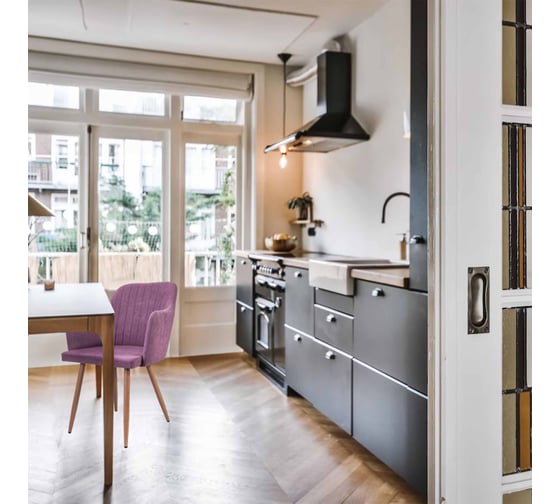 Стул AKS Home BRIT, лиловая ткань 1701-14 дуб 67628