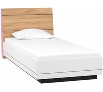 Кровать Любимый дом урбан, 900x2000 мм дуб золотой/чёрный/белый/розовый 101670