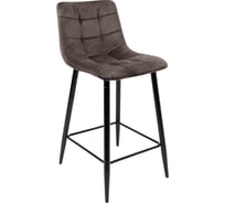 Барный стул AKS Home MIA, коричневый велюр HLR49/черный 71542