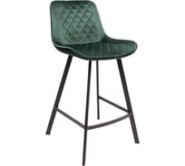 Барный стул AKS Home LEROS, (темно-зеленый велюр HLR-57/черный) 81475