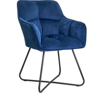 Стул AKS Home FLORIDA, синий велюр/черный 62668