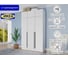 Распашной шкаф ADETA Пакс Фардал 30 white ИКЕА paks-8832737-120-290-30 7