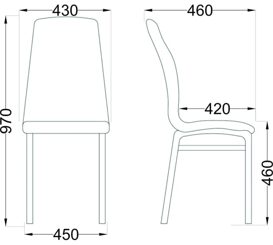 Стул AKS Home LILY, черный APU-004/хром 58750