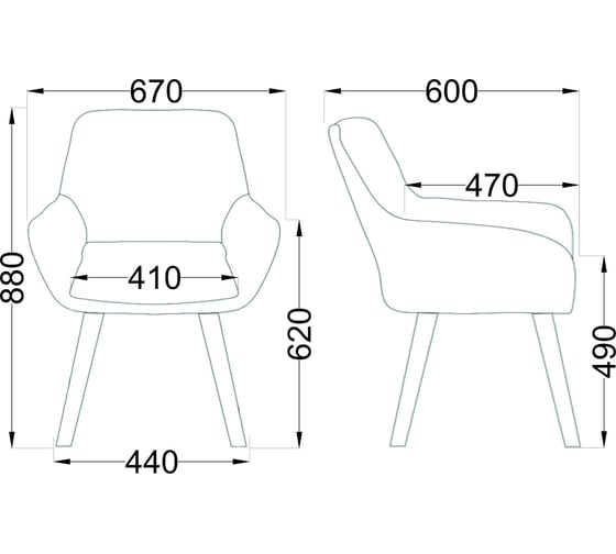 Стул AKS Home SOFT, фиолетовый 58899