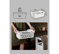 Комод на колесах Econova Deluxe, 4 ящика, 300x385x690 мм, белый 43327691622