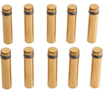 Дистанционный держатель для табличек ТУНДРА 12x50 мм, цвет золото, набор 10 шт. 9558838