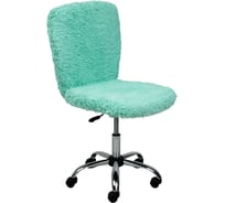 Поворотное кресло AKS Home FLUFFY, искусственный мех, мятный 86384