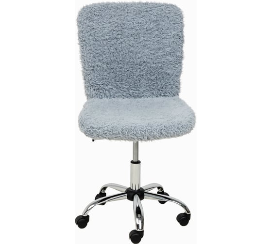Поворотное кресло AKS Home FLUFFY, искусственный мех, серый 86382