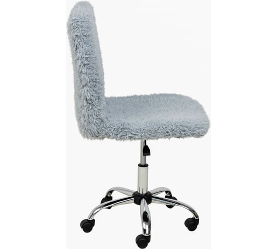 Поворотное кресло AKS Home FLUFFY, искусственный мех, серый 86382