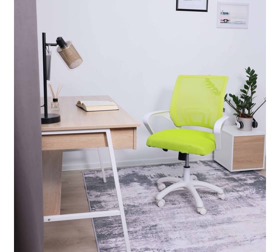 Поворотное кресло AKS Home RICCI NEW, WHITE салатовый 91965