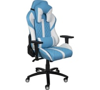 Поворотное кресло AKS Home SPRINTER, ECO, голубой, белый 74998