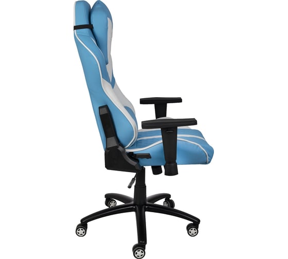 Поворотное кресло AKS Home SPRINTER, ECO, голубой, белый 74998