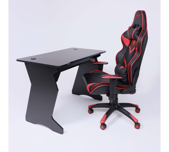 Поворотное кресло AKS Home VIPER, ECO, чёрный, красный 45706