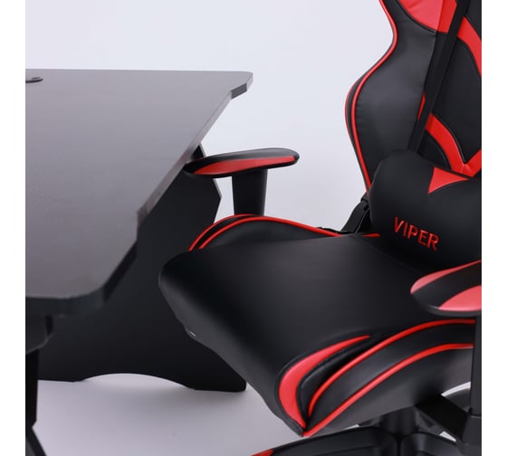 Поворотное кресло AKS Home VIPER, ECO, чёрный, красный 45706