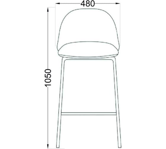 Стул AKS Home ICON, барный, зеленый велюр HLR 56/черный 63358