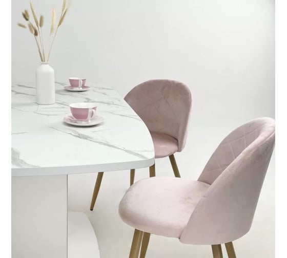 Стул AKS Home HONNOR, светло-розовый велюр HLR-39/дуб 67624