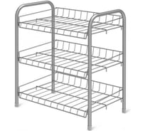 Этажерка Nika для обуви, серебряная ЭТ4/С серый