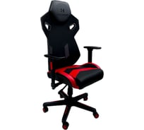 Поворотное кресло AKS Home DYNAMIT, экокожа ткань сетка, черный красный 80347