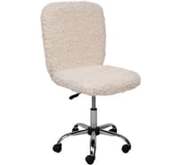 Поворотное кресло AKS Home FLUFFY, искусственный мех, светло бежевый 86383