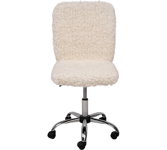 Поворотное кресло AKS Home FLUFFY, искусственный мех, светло бежевый 86383