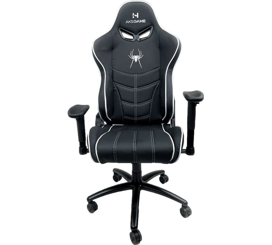 Поворотное кресло AKS Home SPIDERMAN, ECO, черный белый 80352