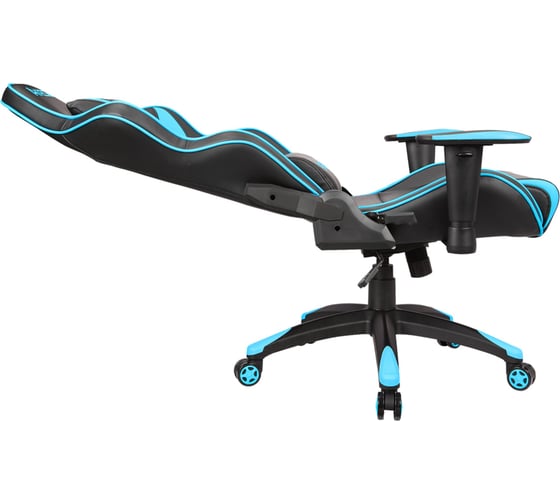 Поворотное кресло AKS Home VIPER, ECO, чёрный синий 45705