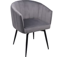 Кресло AKS Home MELON поворотное, серый велюр/черный 79675