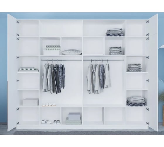 Распашной шкаф ADETA Пакс Фардал 56 white ИКЕА paks-4607662-250-230-60