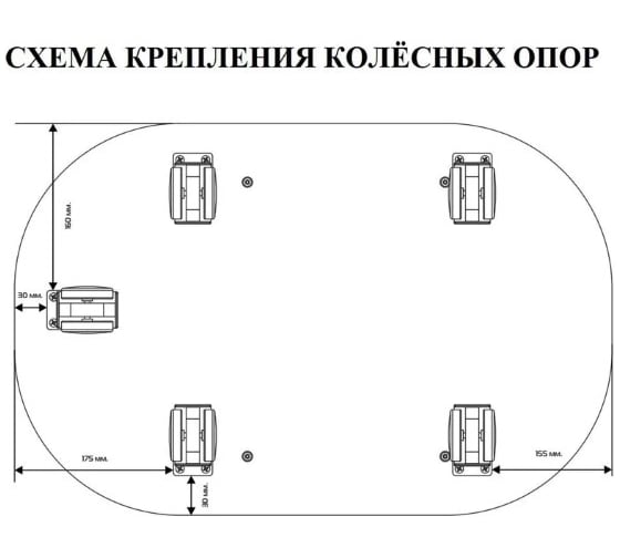 Журнальный стол BONMEBEL тип 5 ателье светлый 0003.14.000/66