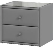 Прикроватная тумба BONMEBEL Куба кожзам серый 0004.21.000/84