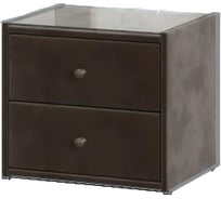 Прикроватная тумба BONMEBEL Куба ткань велюр коричневый 0004.21.000/86