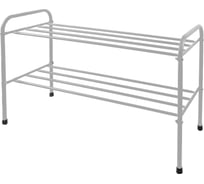Этажерка для обуви InHome 835x340x450 мм, 2 полки, серый металлик INHSR6/3