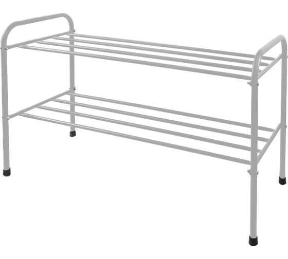 Этажерка для обуви InHome 835x340x450 мм, 2 полки, серый металлик INHSR6/3 1