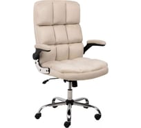 Поворотное кресло AKS Home CAESAR, CHROME, вельвет, светло-бежевый 86354