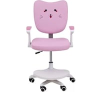 Поворотное кресло AKS Home CATTY WHITE ткань, котенок розовый 84763