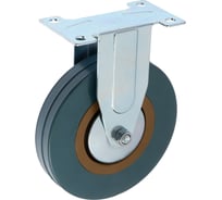 Мебельное колесо ТУНДРА d=125 мм, неповоротное, без тормоза, серое 3837331