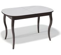 Стол KENNER 1300 C, венге/стекло белое глянец 326456